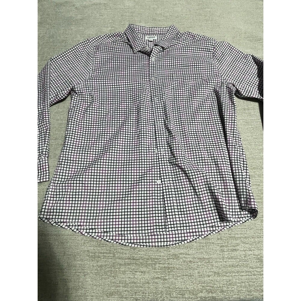 Haggar Shirt Men’s XL Checked Button Down Collared Long Sleeve